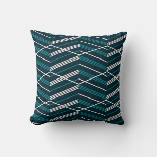 Abstrakter Zickzack: elegante vintage-geometrische Kissen