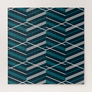 Abstrakter Zickzack: elegante vintage-geometrische Puzzle