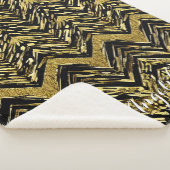 Abstrakter Zickzack Name und Personalisierter Name Sherpadecke (3/4)