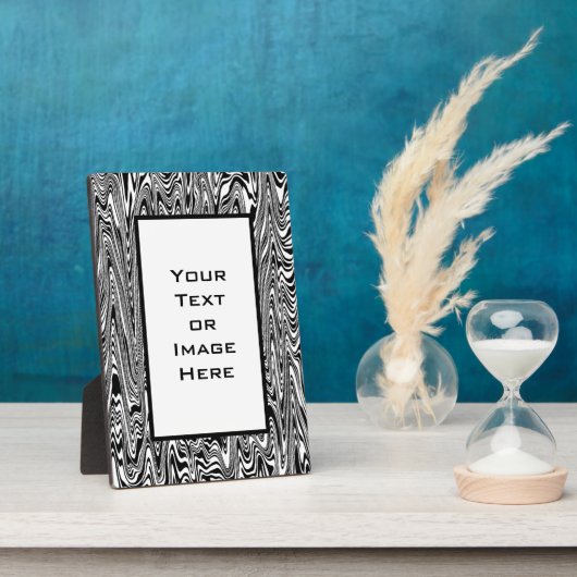 Abstrakter ZigZag-Swirl Fotoplatte (Seite)