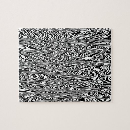 Abstrakter Zigzag-Swirl Puzzle (Horizontal)
