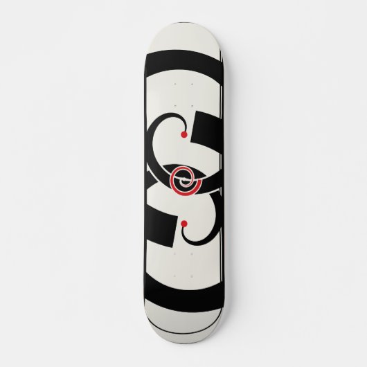 Abstrakter Zwillingsknoten Skateboard (Vorne)