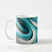 Abstraktes 3-D-Design Keramikbecher Kaffeetasse (Links)