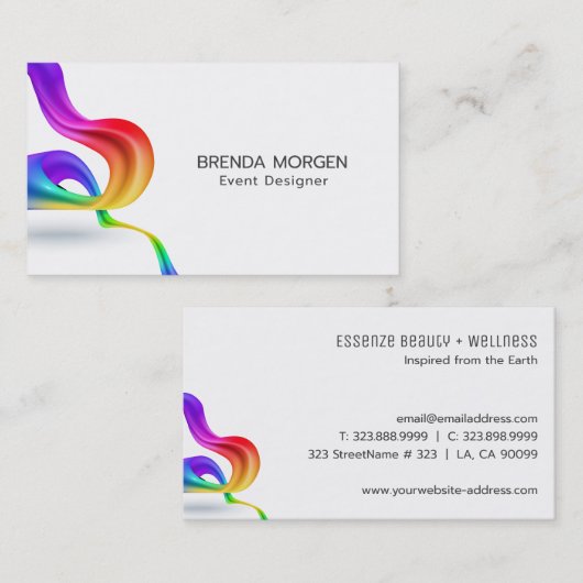 Abstraktes 3D-Design Visitenkarte (Vorne/Hinten)