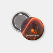 Abstraktes 3d-Design, weiche Formen und Reflexione Magnet (Vorderseite/Rückseite)
