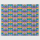 Abstraktes 3D-Dreieckmuster Geschenkpapier (Flach)