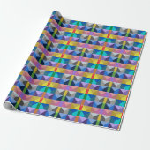 Abstraktes 3D-Dreieckmuster Geschenkpapier (Ungerollt)