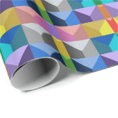 Abstraktes 3D-Dreiecksmuster Geschenkpapier (Rolleneckpunkt)