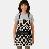 Abstraktes 3D-Fußballschwarz-Biege-geometrisches M Schürze (Insitu)