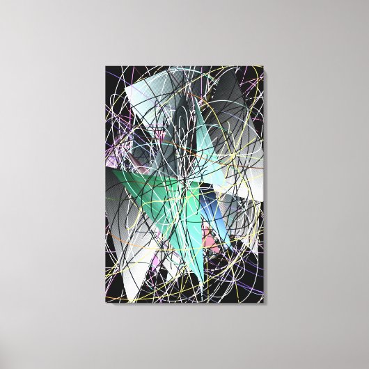 Abstraktes 3D-Geometrie-Kunstmuster Leinwanddruck (Vorderseite)