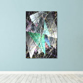 Abstraktes 3D-Geometrie-Kunstmuster Leinwanddruck (Insitu (Holzboden))