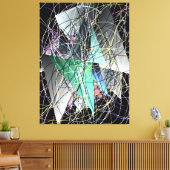 Abstraktes 3D-Geometrie-Kunstmuster Leinwanddruck (Insitu (Wohnzimmer))