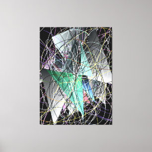 Abstraktes 3D-Geometrie-Kunstmuster  Leinwanddruck