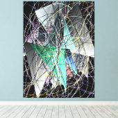 Abstraktes 3D-Geometrie-Kunstmuster Leinwanddruck (Insitu (Holzboden))