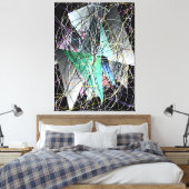 Abstraktes 3D-Geometrie-Kunstmuster Leinwanddruck (Insitu (Schlafzimmer))