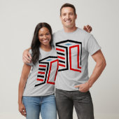 Abstraktes 3D-Geometrie-Würfel-Design T-Shirt (Unisex)
