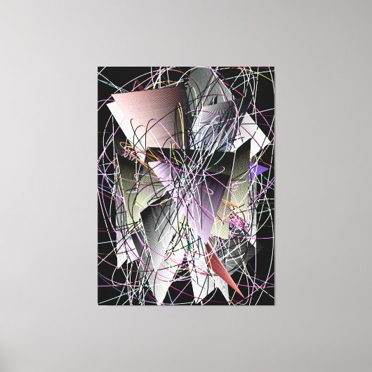 Abstraktes 3D-Geometrisches Muster  Leinwanddruck (Vorderseite)
