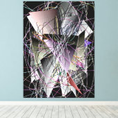 Abstraktes 3D-Geometrisches Muster  Leinwanddruck (Insitu (Holzboden))