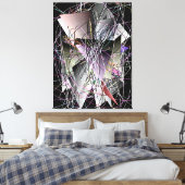 Abstraktes 3D-Geometrisches Muster  Leinwanddruck (Insitu (Schlafzimmer))