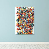 Abstraktes 3D-Geometrisches Muster Leinwanddruck (Insitu (Holzboden))