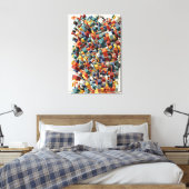 Abstraktes 3D-Geometrisches Muster  Leinwanddruck (Insitu (Schlafzimmer))