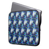 Abstraktes 3d kreist Muster mit Blasen ein Laptopschutzhülle (Vorderseite Links)