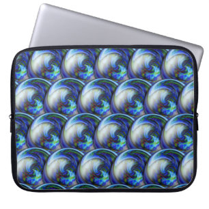 Abstraktes 3d kreist Muster mit Blasen ein Laptopschutzhülle