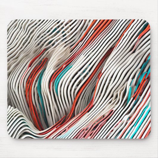 Abstraktes 3D-Leiterdesign Mousepad (Vorne)