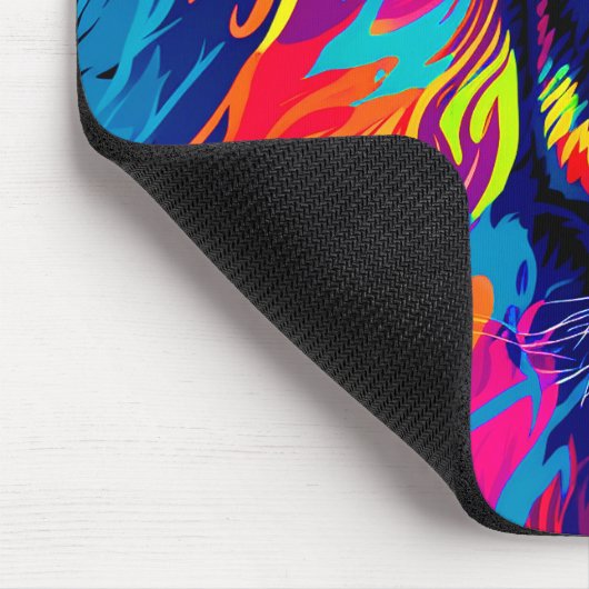 Abstraktes 3D-Lion-Portrait Digitale Kunst Mousepad (Ecke)