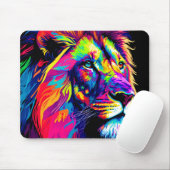 Abstraktes 3D-Lion-Portrait Digitale Kunst Mousepad (Mit Mouse)