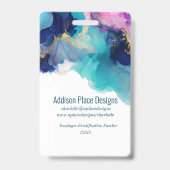 Abstraktes Abzeichen für die Sicherheit von Angest Ausweis (Back)