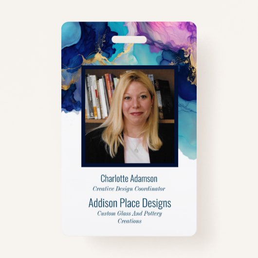 Abstraktes Abzeichen für die Sicherheit von Angest Ausweis (Vorderseite)