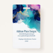 Abstraktes Abzeichen für die Sicherheit von Angest Ausweis (Rückseite)