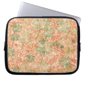 Abstraktes Acer Blätter auf zerkratztem Korallenbo Laptopschutzhülle (Vorderseite)