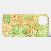 Abstraktes Acerblatt auf zerkratztem Boden, beige Case-Mate iPhone Hülle (Rückseite (Horizontal))