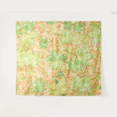 Abstraktes Acerblatt auf zerkratztem Boden, beige Wandteppich (Vorderseite (Horizontal))