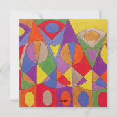 Abstraktes Acryl 1 Feiertagskarte (Rückseite)