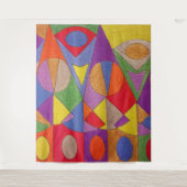 Abstraktes Acryl 1 Wandteppich (Vorderseite)