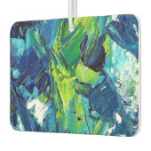 Abstraktes Acryl in Blau Autolufterfrischer (Links)