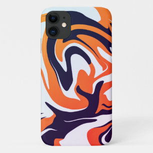 Abstraktes Acrylgelborange Flüssig-Muster Case-Mate iPhone Hülle