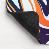 Abstraktes Acrylgelborange Flüssig-Muster  Mousepad (Ecke)