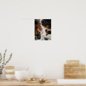 Abstraktes Acrylgemälde braun-neutral Poster (Küche)