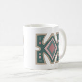 Abstraktes afrikanisches geometrisches Muster Kaffeetasse (VorderseiteRechts)