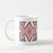 Abstraktes afrikanisches geometrisches Muster Kaffeetasse (Links)