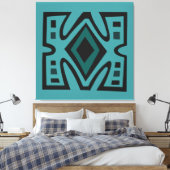 Abstraktes afrikanisches geometrisches Stammmuster Leinwanddruck (Insitu (Schlafzimmer))
