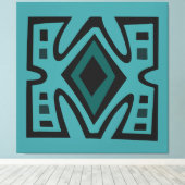 Abstraktes afrikanisches geometrisches Stammmuster Leinwanddruck (Insitu (Holzboden))