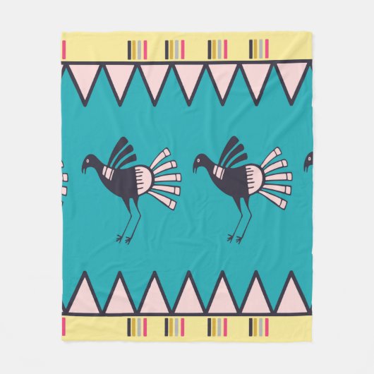 Abstraktes afrikanisches Kunstdesign. Handgezogene Fleecedecke (Vorderseite)