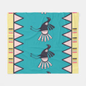 Abstraktes afrikanisches Kunstdesign. Handgezogene Fleecedecke (Vorderseite (Horizontal))