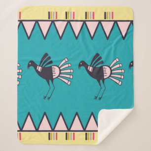 Abstraktes afrikanisches Kunstdesign. Handgezogene Sherpadecke