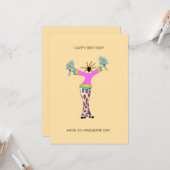 Abstraktes afrikanisches Kunstglücklichsein zum Ge Karte (Vorderseite/Rückseite Beispiel)